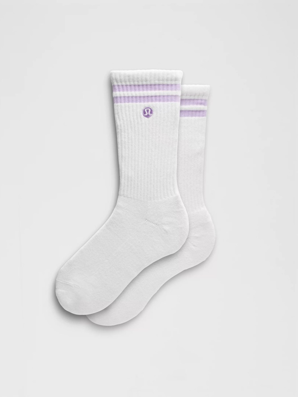 Lululemon Daily Essential Socks in Lilac & White Women’s Size Large NWT